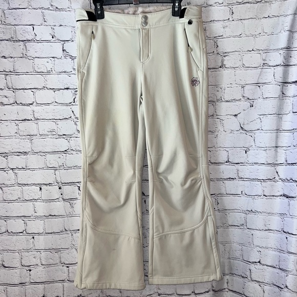 L.L. Bean Women’s Off White Ski Snow Pants Medium Petite - Picture 1 of 13